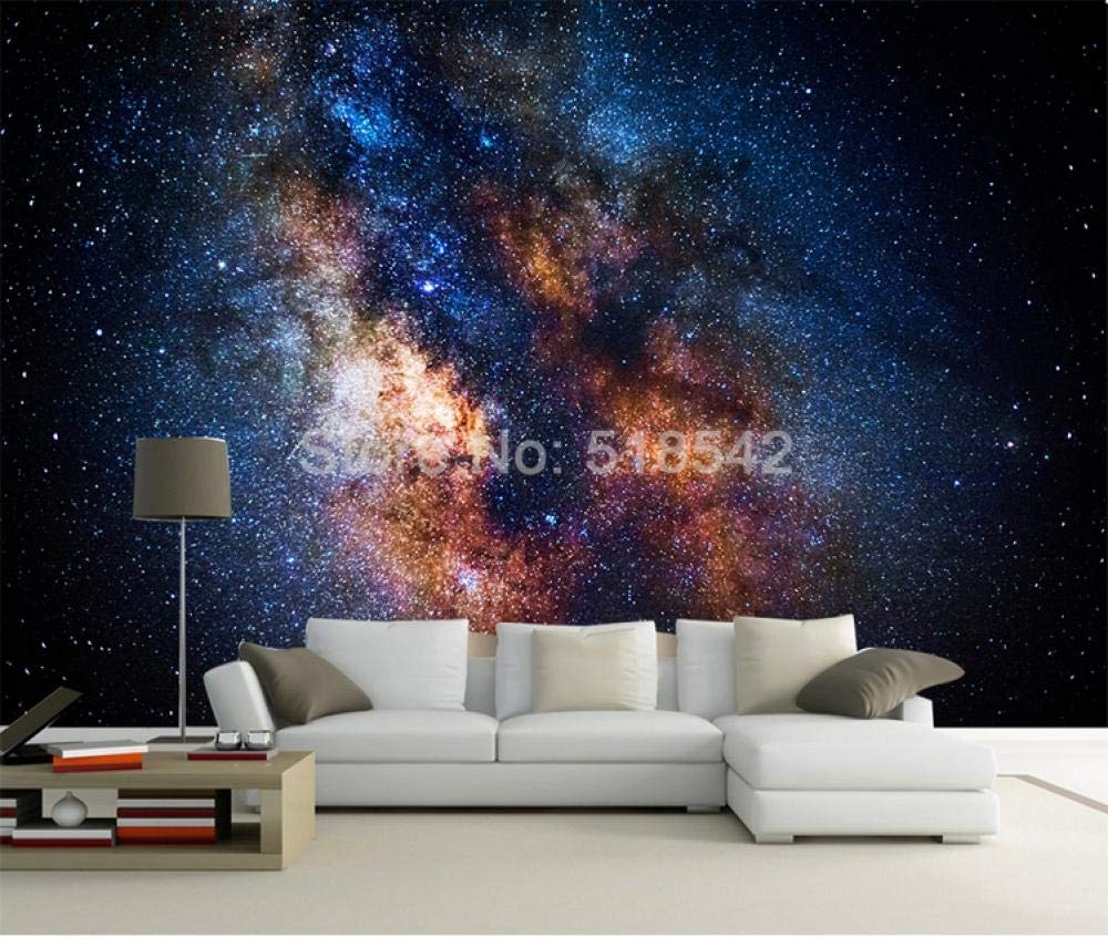 Ciel étoilé paysage naturel panoramique WLLLO : papier peint mural 350x245 cm