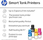 Imprimante tout-en-un sans fil HP Smart Tank 5102, imprimante rechargeable, scanner, photocopieur avec jusqu'à 3 ans d'encre inclus, idéale pour la maison, sans cartouche.