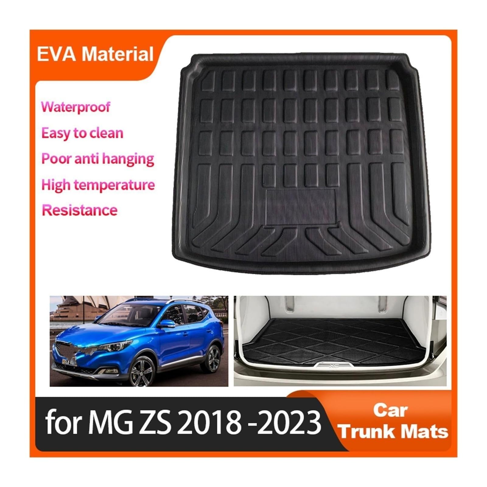 Pasuje do MG ZS EV MGZS ZX ZST 2018-2023 2022 2021 | Maty do bagażnika samochodu. Akcesoria Ochronna podkładka do przechowywania w bagażniku