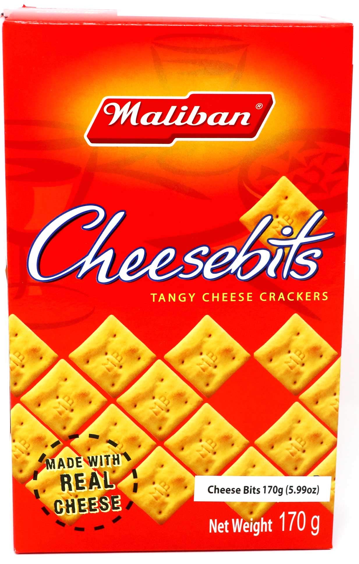 Maliban Cheesbits Tangy Cheese Crackers 170g