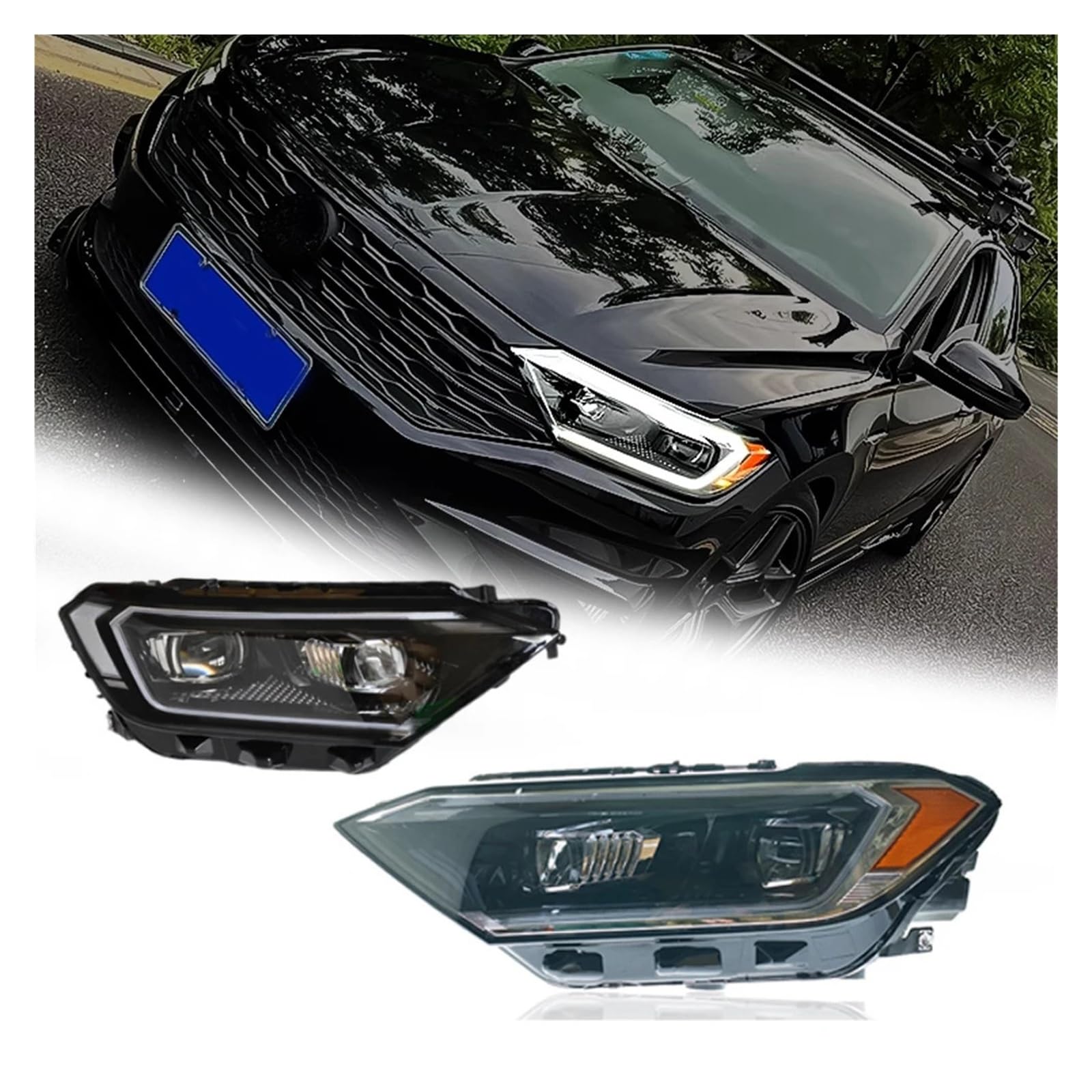 Pasuje do VW Jet//ta Sagitar 19-23 w nowym stylu Led DRL reflektor samochodowy montaż sygnału akcesoria samochodowe zmodyfikowana lampa stylizacja reflektory LED(Style A one pair)