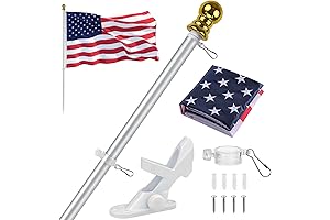 American Flag Pole Kit with Pocket Metal Pole