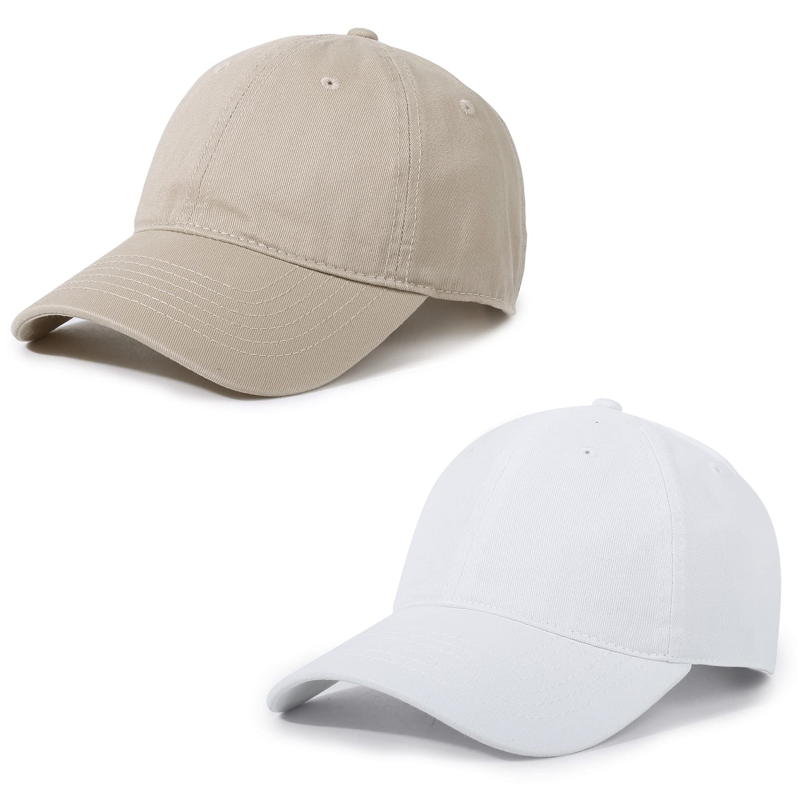 kozinu Unisex Cotton Baseball Cap Plain Blank Dad Hat Adjustable Vintage Solid Hat