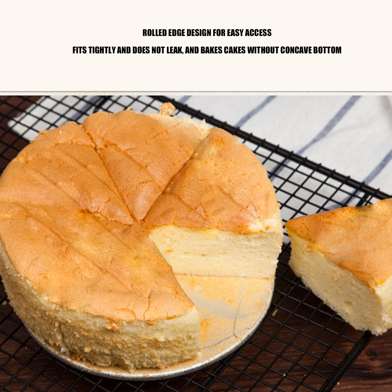 Ianulus Tortiera Rotonda In Alluminio, 2 Pezzi 8 Inch Tortiera