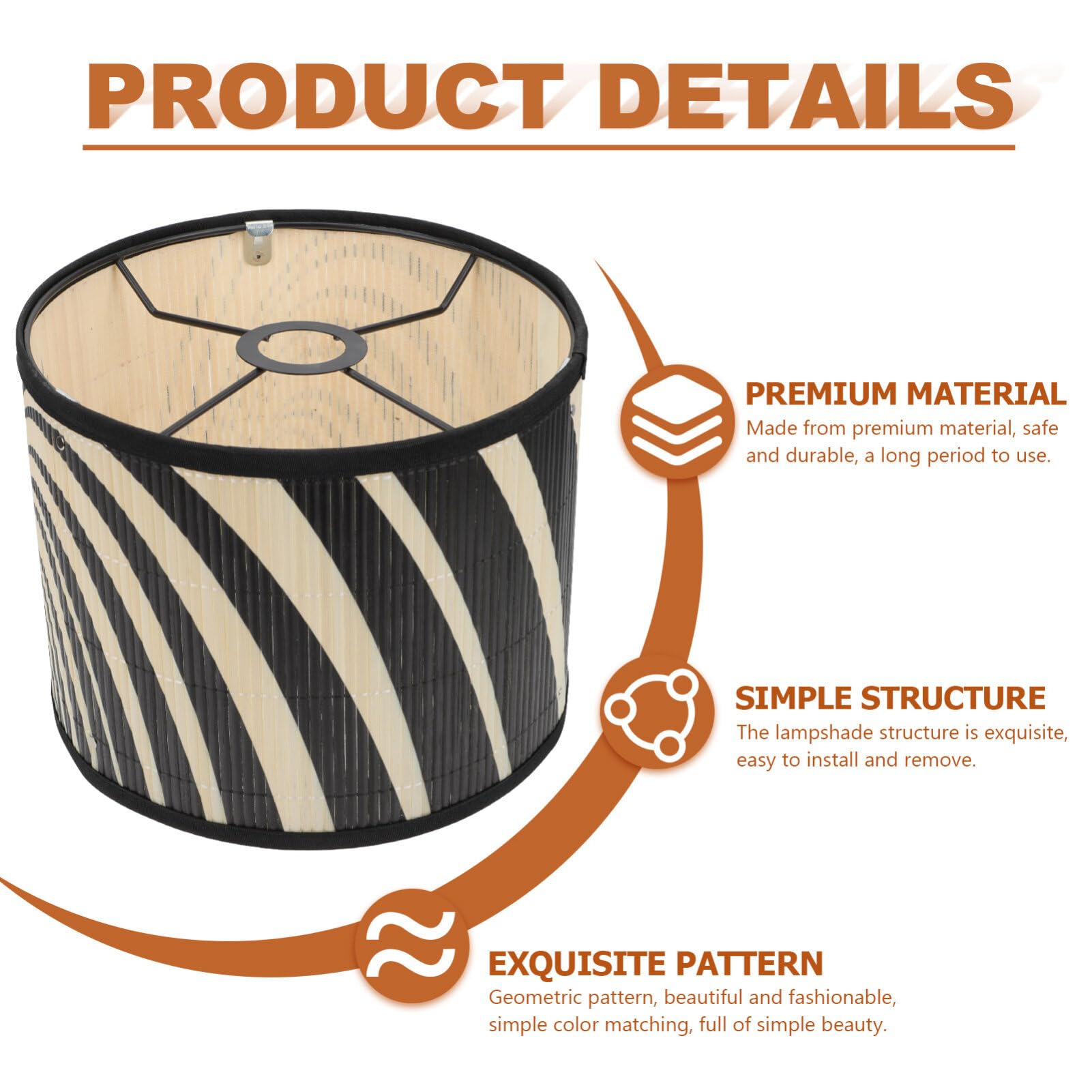 SHERCHPRY Pantalla Geométrica Pantalla De Lámpara De Techo De Madera Pantalla De Lámpara De Color Bambú Tonos Claros De Reemplazo Mesita De Noche Rota Accesorios Para Lámparas Planchar