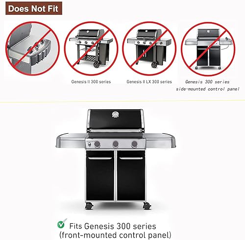 Miniatura 4 de Leship Barras aromatizantes de 17.5 pulgadas y rejillas de cocción de 19.5 pulgadas de repuesto para Weber 7620 7524, Genesis 300 Series E310 E320