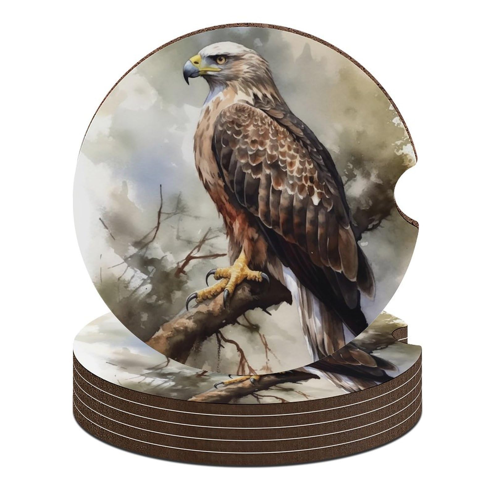 Dessous de verre pour porte-gobelet voiture Hawk 6,6 cm antidérapant