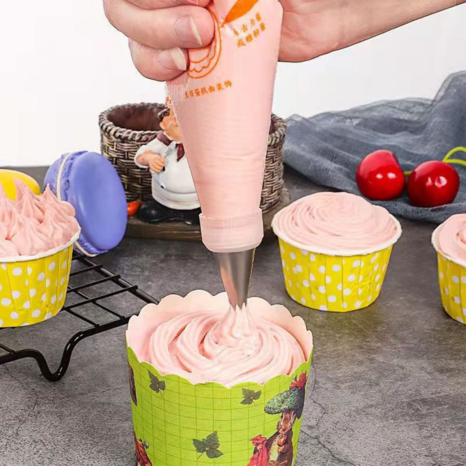 16pcs / Set Silicone Icing Piping Crème Sac Pâtisserie Outils
