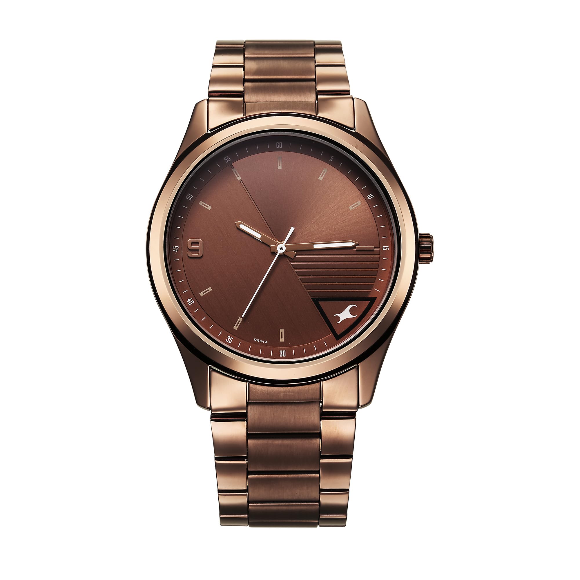 Fastrack Stunners Quartz Analog Brown Dial Brown Metal Strap Watch for Guys - 3317QM02-image-15