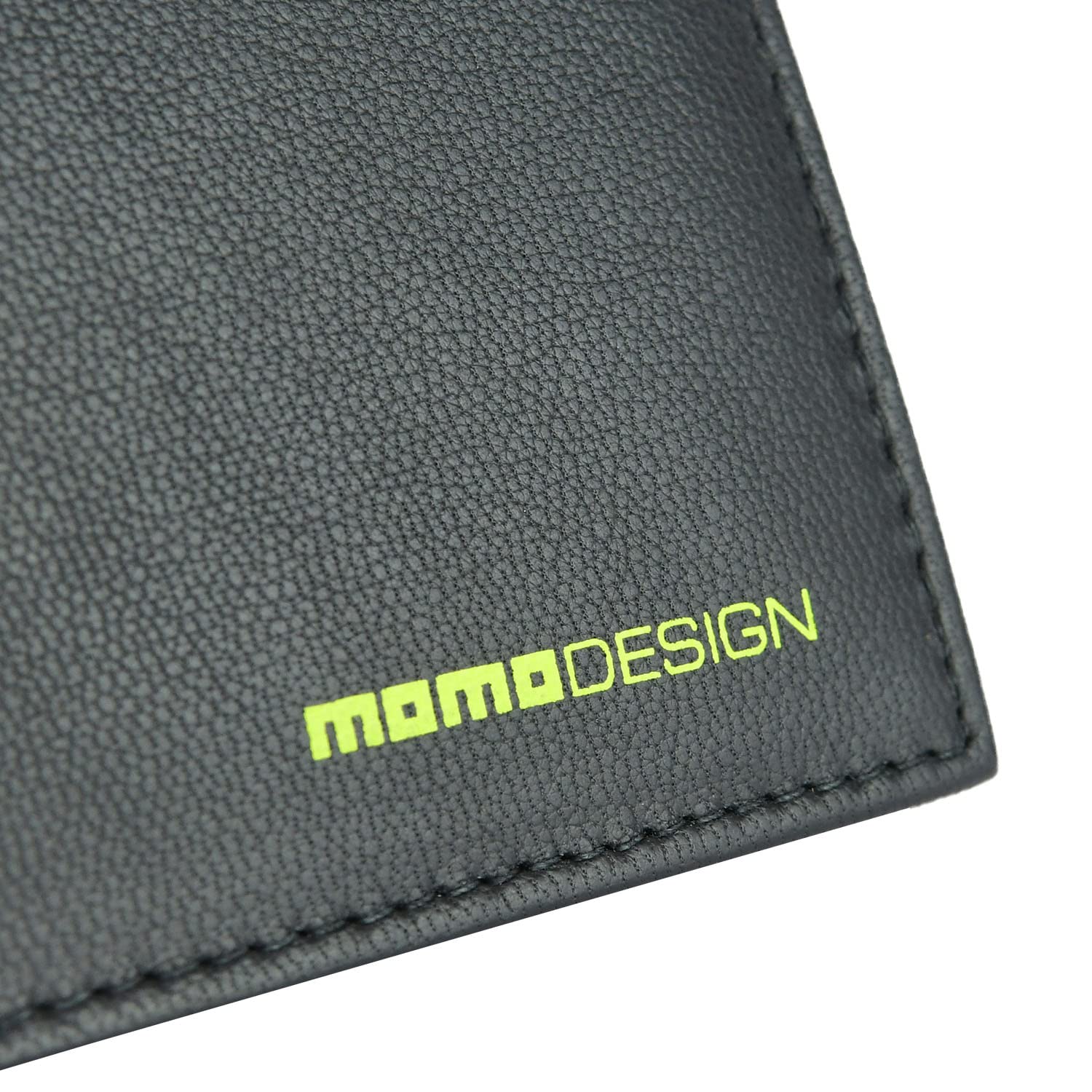 MOMO Design Cartera de Piel Genuina para Hombre, CLÁSICA, con Protección RFID, Caja de Regalo de Madera