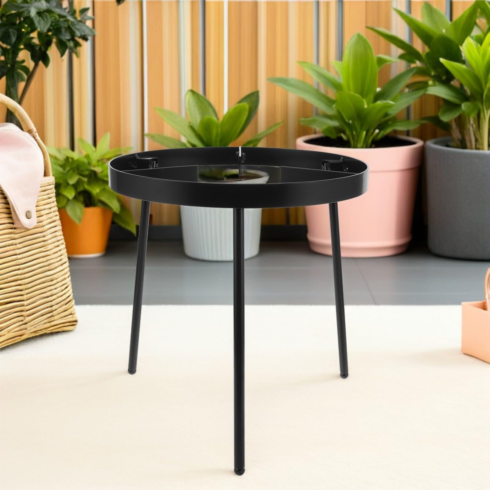 SUPVOX Trípode para Cocinar al Aire Libre de Hierro Fundido Negro Portátil y Plegable Altura 98 In Soporte Resistente para Fogatas Barbacoas y Camping Adecuado para Picnic y