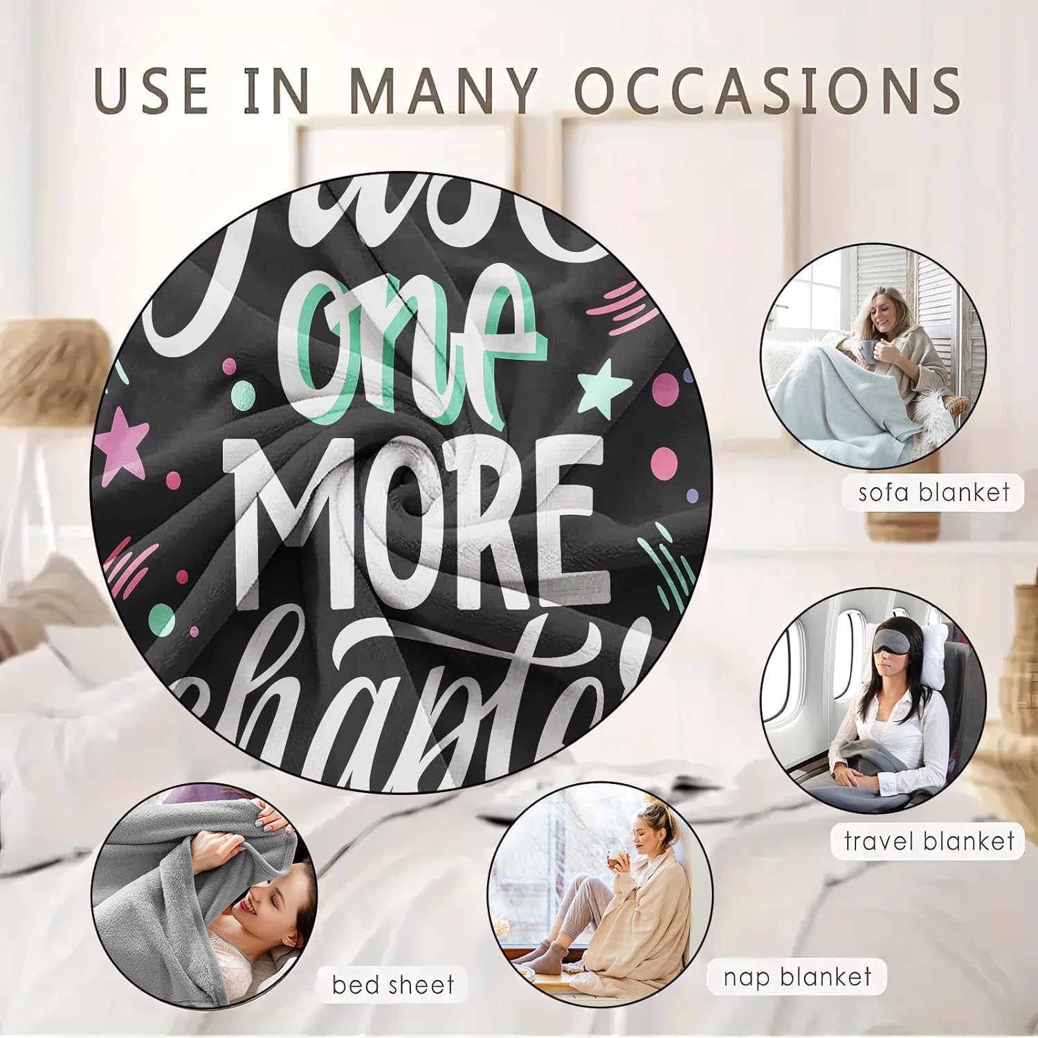 Reading Blanket Gift for Book Lovers - Cozy 50'' x 60'' Throw, Bookish Decor for Couch and Bed, Perfect Birthday for Readers and Bibliophiles, Book Club - Image 7