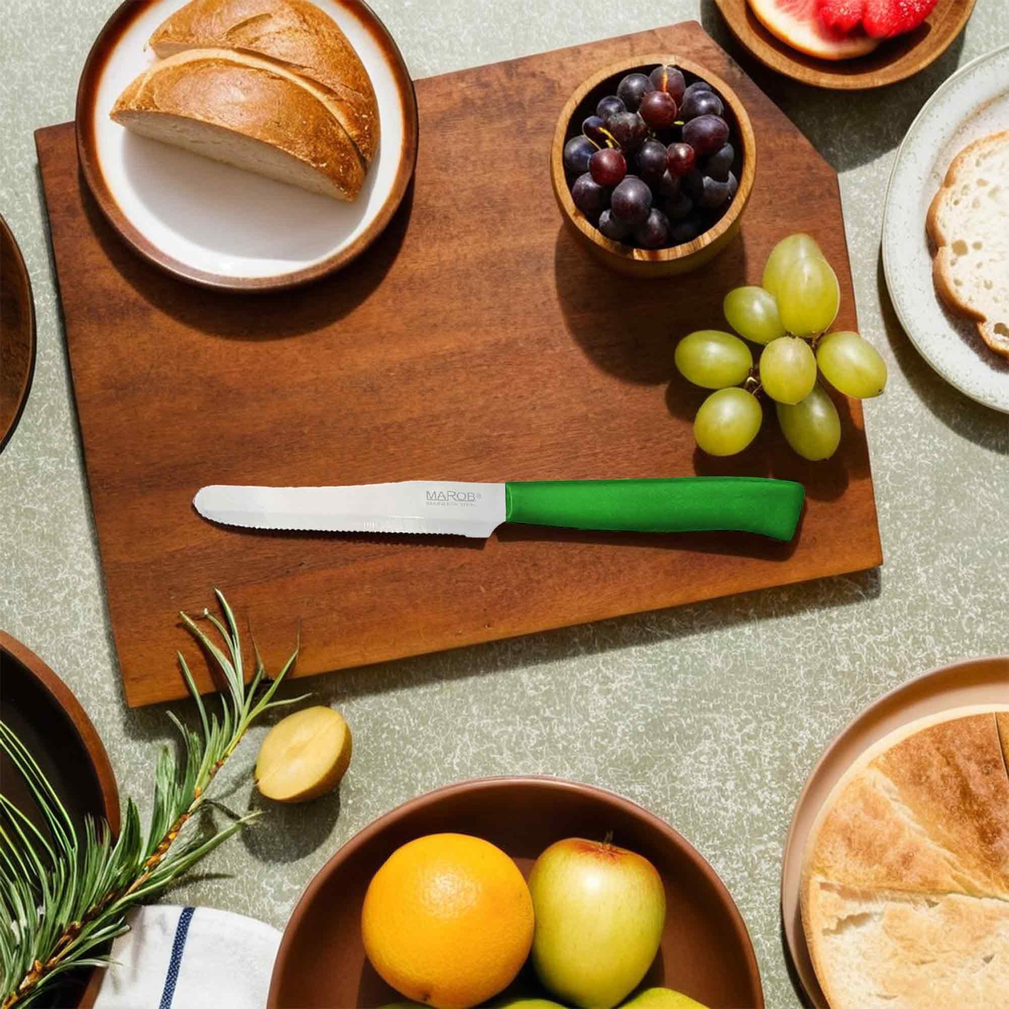 Coltelli tavola horeca 6 pezzi 14h verde marietti made in italy