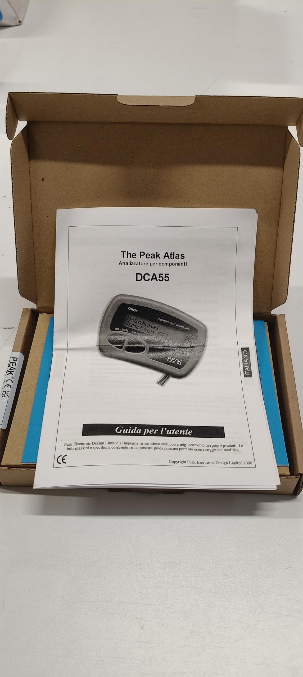 PEAK ATLAS DCA55 – Analizzatore di Componenti con Display LCD per Transistor Bipolari, MOSFET, SCR, Triac, Diodi, Reti di Diodi, LED