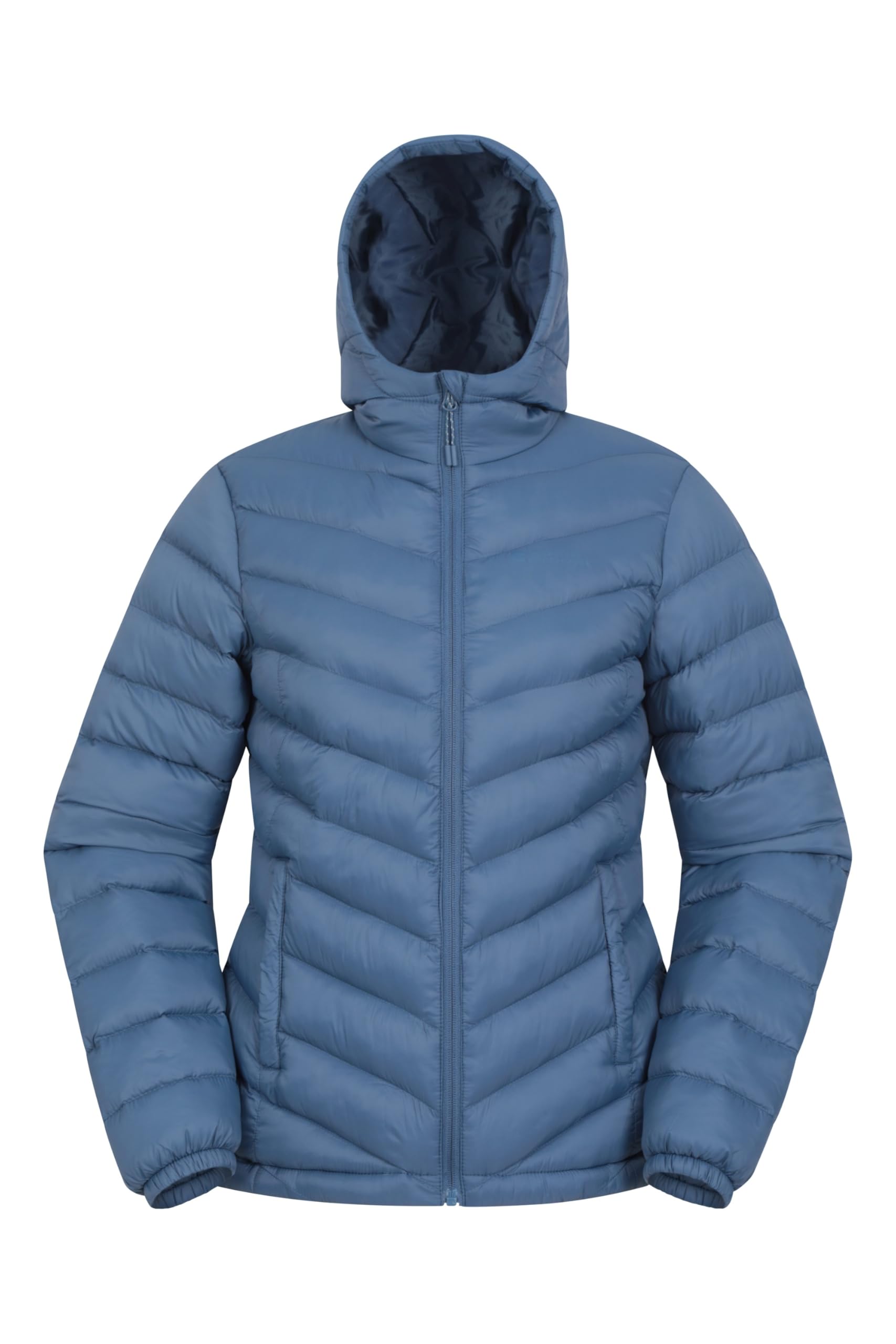 Mountain Warehouse Women's Seasons Padded Winter Jacket Water Resistant in Blue | Size: 6