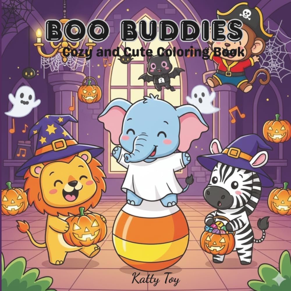Boo Buddies: Cozy and Cute Coloring Book