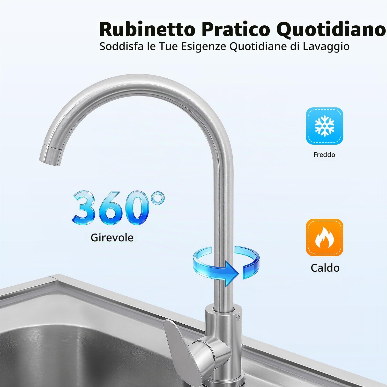 Lavabo indipendente in acciaio inox, doppia ciotola, mobile per catering, con ripiano, per uso commerciale, con rubinetto a freddo, per appartamenti, ristoranti, 120 x 45 x 80 cm