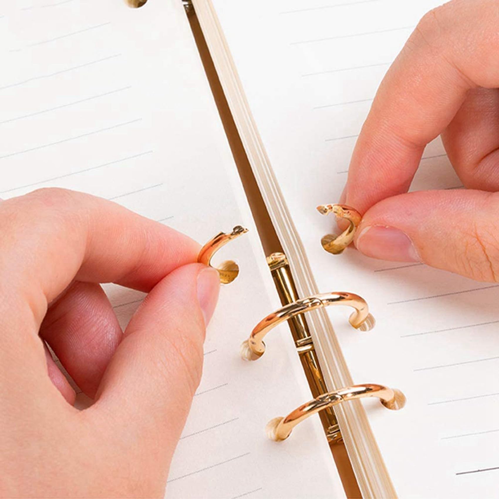 100 Pezzi 3 Anelli In Libro Anelli Raccoglitori Foglia Libri Ufficio Anelli A Scatto Diviso Incernierato con 20 mm di Diametro Interno Anelli Libro In
