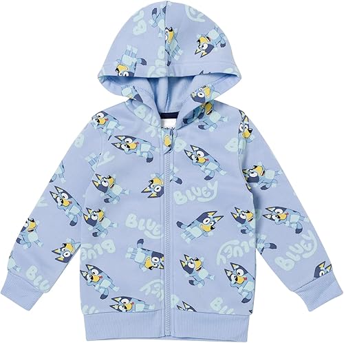 Miniatura 3 de Bluey Conjunto de sudadera con capucha y cremallera de forro polar para niños pequeños y grandes