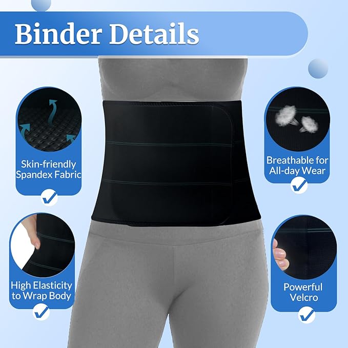 Faja Abdominal Postoperatoria Elástica - Negra Talla M miniatura 5