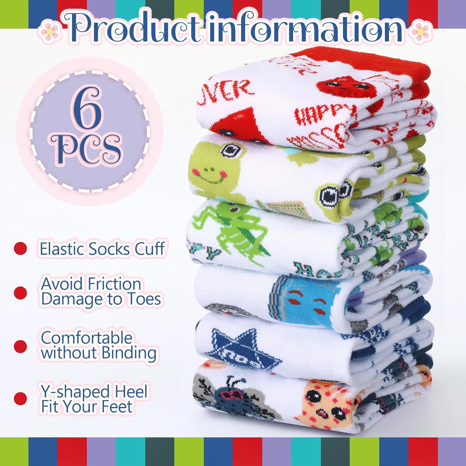 Haysandy 6 Pairs Passover Socks for Adult Ten Plagues Socks Judaica Gifts Pesach Seder Party Gifts Jewish Holiday Accessories - Image 5
