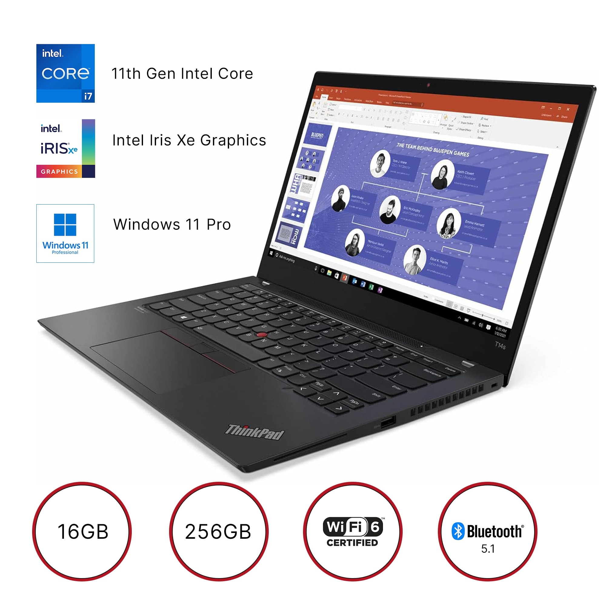 Amazon.com: Lenovo ThinkPad T14S Gen 2, Intel Core i7-1185G7, 14 