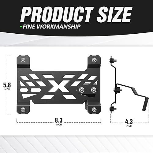 Vista 28 de Marco de matrícula de cabrestante abatible compatible con Hawse Fairlead de 10 pulgadas, soporte de matrícula frontal universal para reubicación