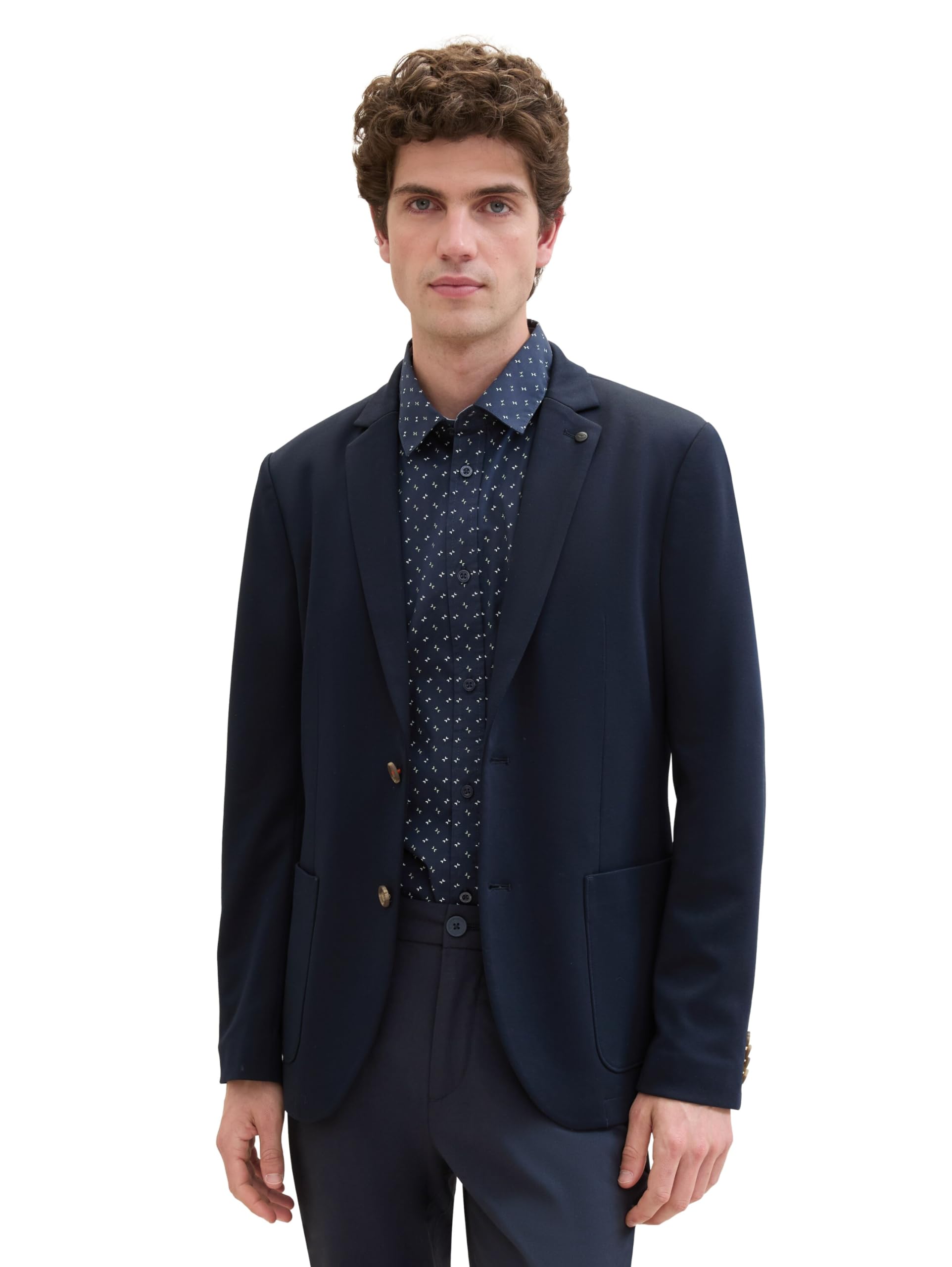 TOM TAILOR Jersey Piqué marynarka ze stretchem Mężczyźni 1043635