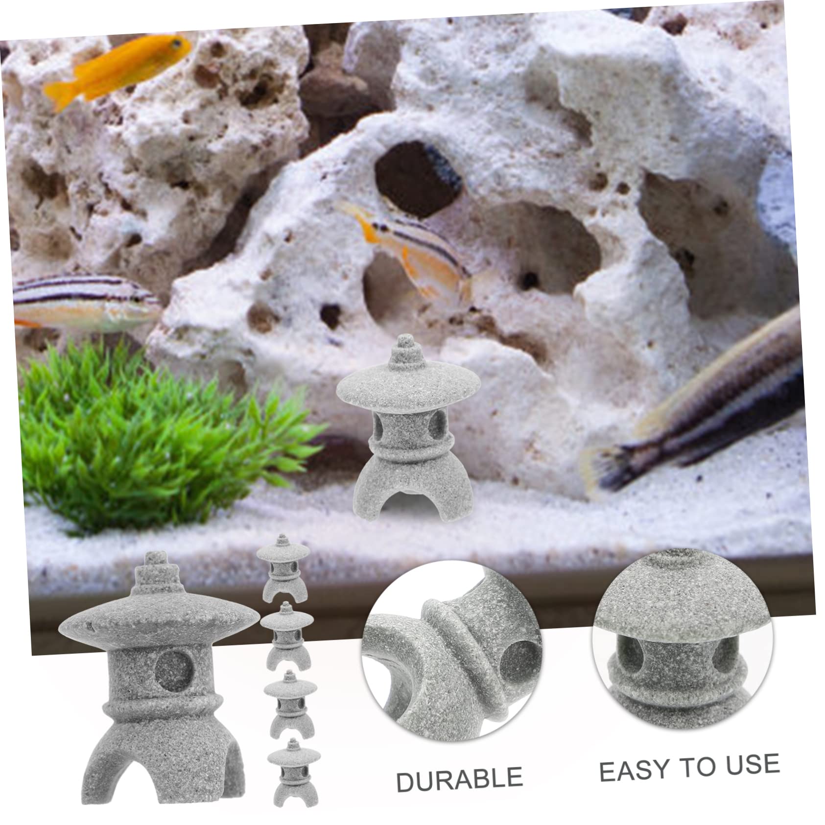 ABOOFAN 25pezzi Miniature Pavilion Decorations for Gardening And Bonsai Realistic Simulation Landscape Decor for Fish Tanks And Landscapes