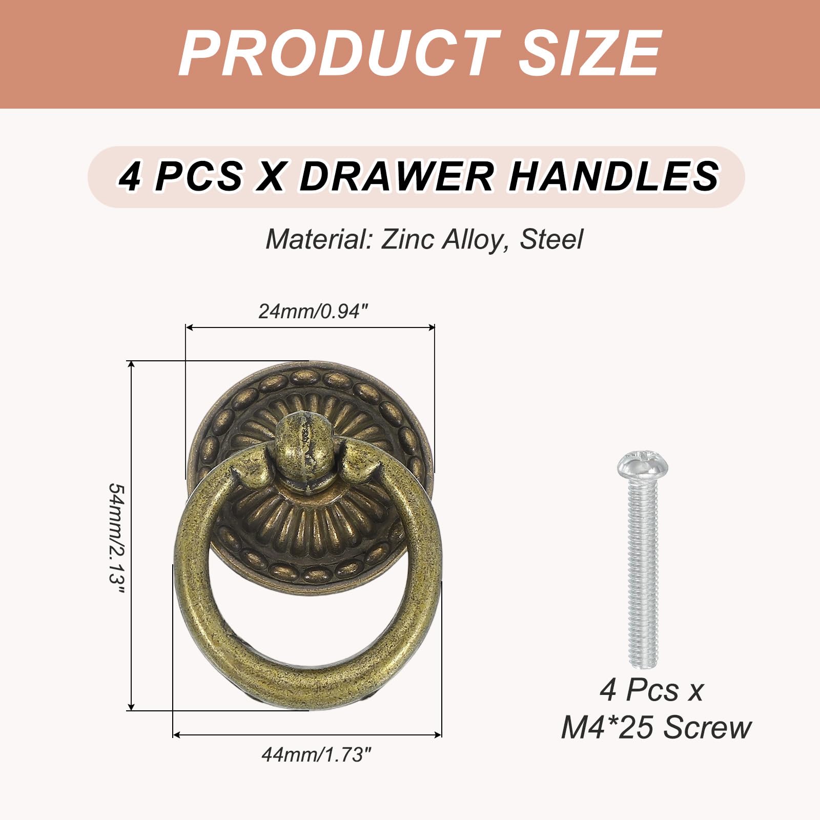 PATIKIL Single Hole Ring Pull 1.89x1.34 - Image 2