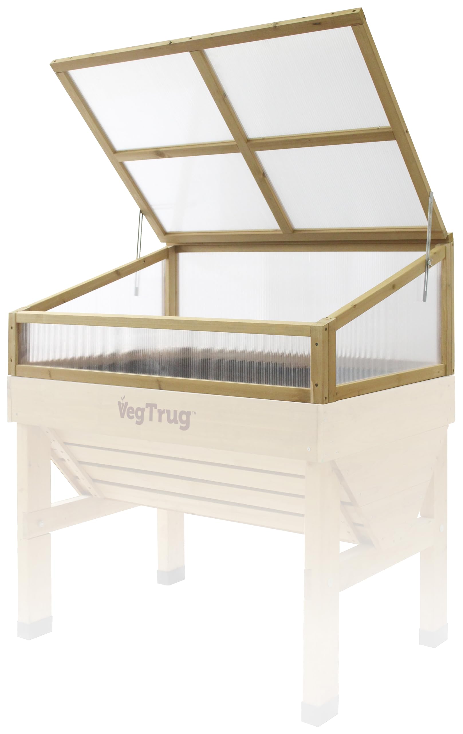 Frühbeetaufsatz für VegTrug Klassik 1m, 100% FSC zertifiziertes Holz, Natur
