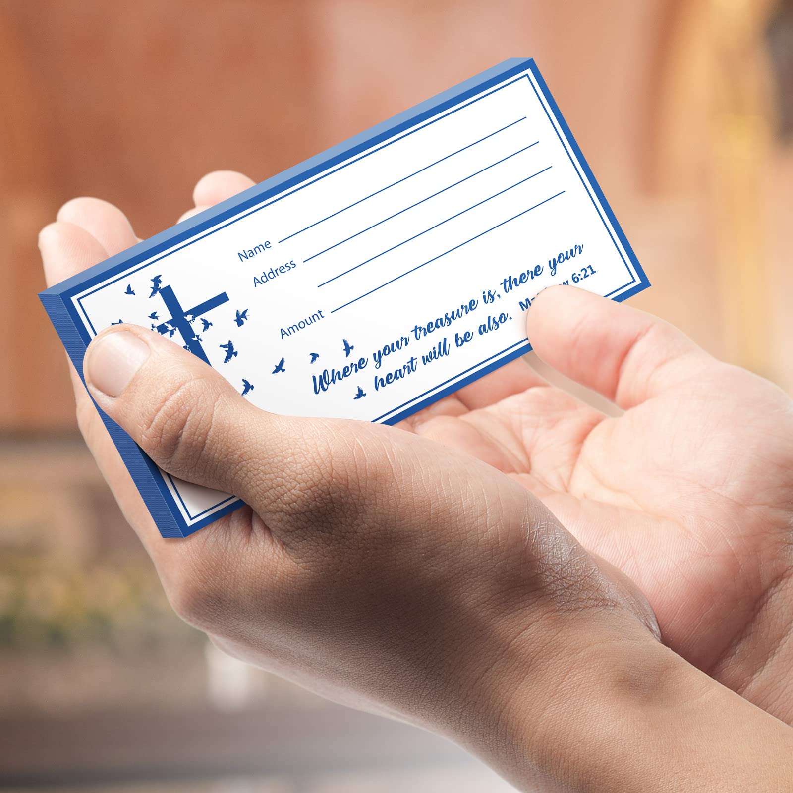 Woanger 500 sobres de diezmos y ofrendas para donación de iglesia, cheques de tamaño de billete y dinero en efectivo para diezmos y ofrendas (Pigeon)
