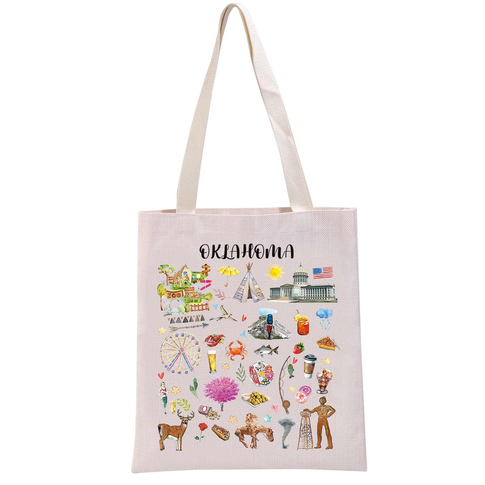 G2TUP Oklahoma Souvenirs Gift Oklahoma Travel Tote Bag Oklahoma Home Handbag Oklahoma Tourism Gift Oklahoma Vacation Gift