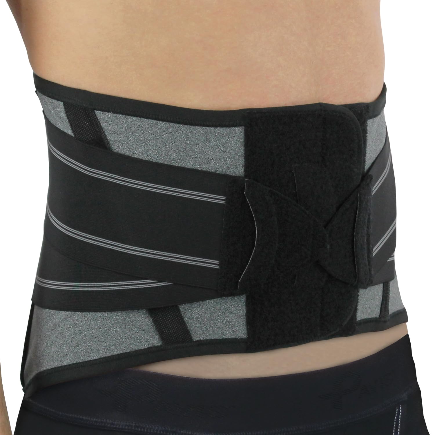 PAVIS Corsetto Ortho-E per Sostegno Lombare alto 28 cm (XL, Grigio)