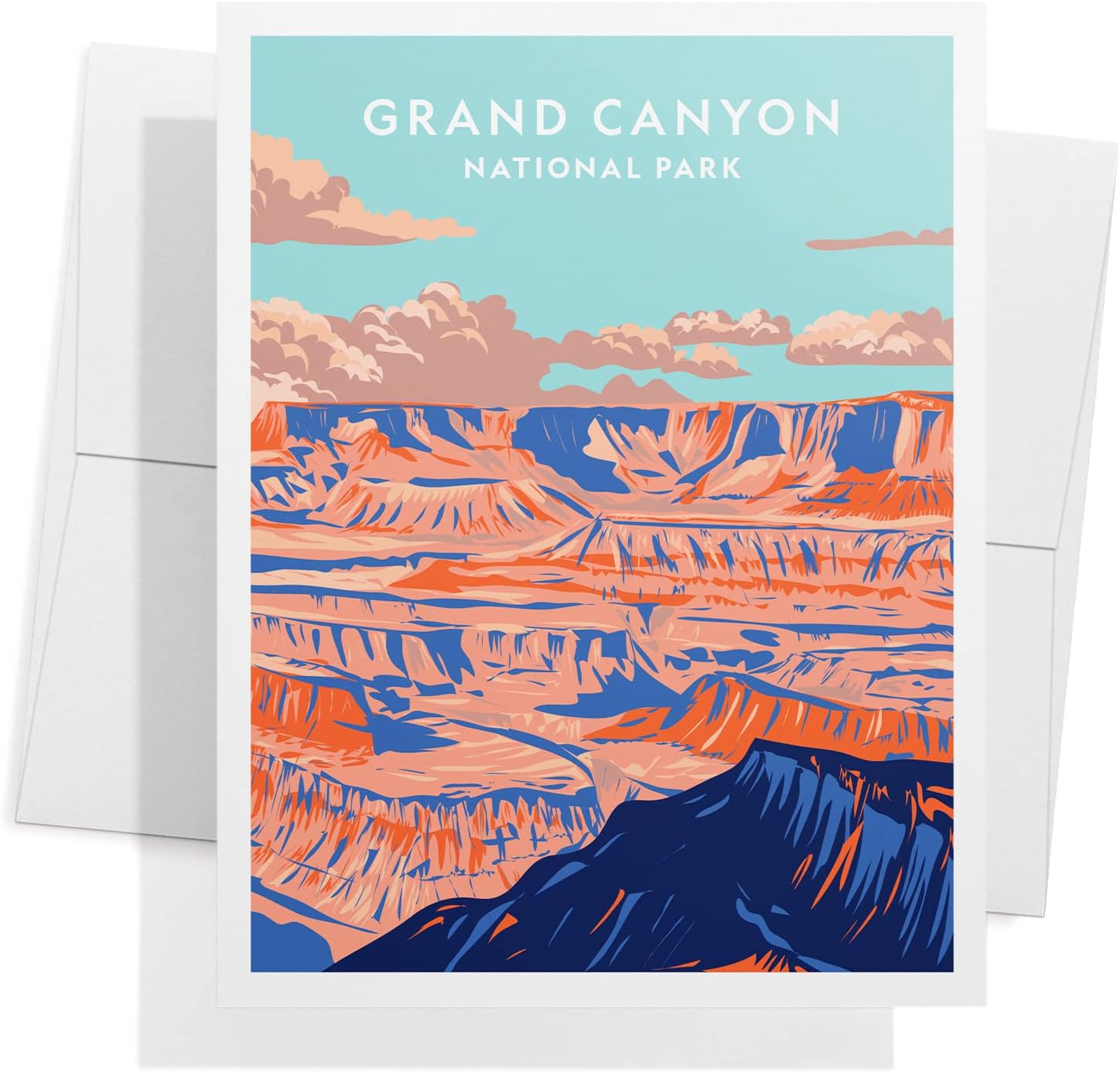 Twigs Illustrated National Park Greeting Cards – 24 Vintage-Style, Blank Cards and Envelopes, 5.5 x 4.25 In. – FSC-Certified, Eco-Friendly Stationary Set – Assorted Greeting Cards for All Occasions