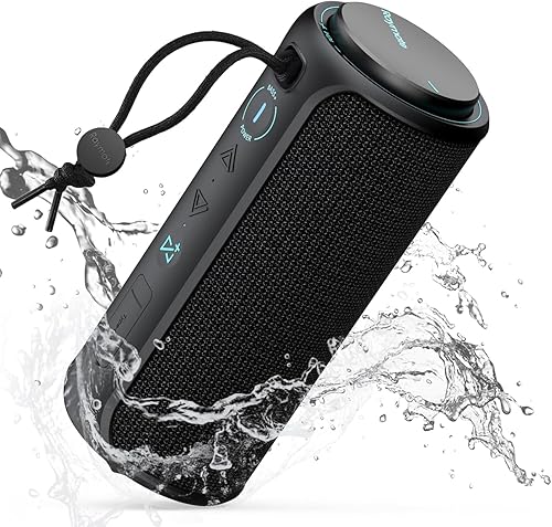 Raymate Altavoz Bluetooth, IPX7 impermeable, estéreo de 30 W con graves profundos, diente azul inalámbrico 5.3, emparejamiento TWS de rango de 100