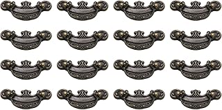 Pastlla 16Pcs 2" Hole Center Antique Bronze Finish Pulls Drop Swing Drawer Pulls Handles Drop Bail Pull Rustic Vintage Style Handles for Furniture Cabinet Cupboard Dresser Wooden Case Box (16Pcs)