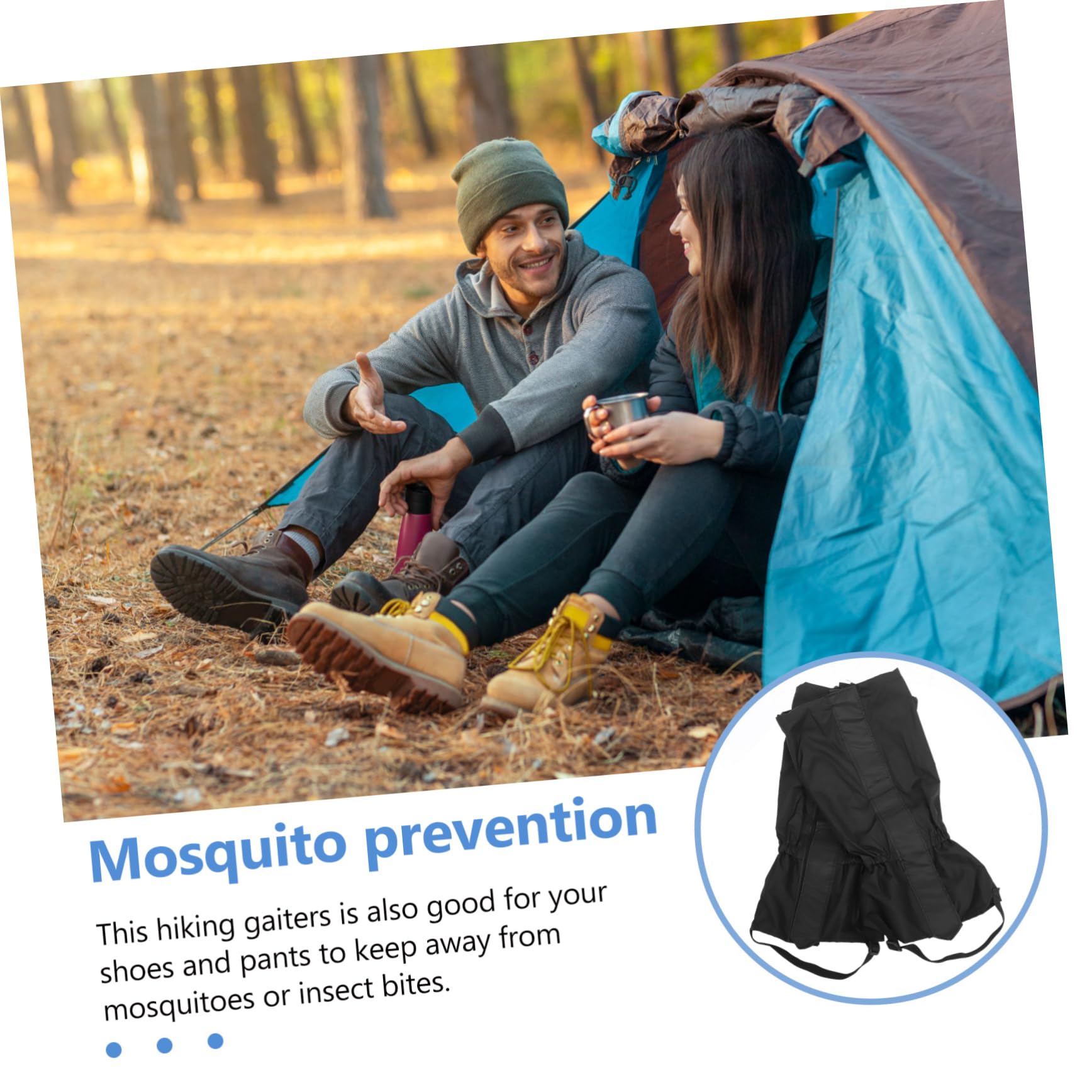Abaodam Guêtres Imperméables Réglables pour Randonnée Protection Jambes Oxford à Eau Accessoire pour Activités de Plein Air pour Camping Trekking