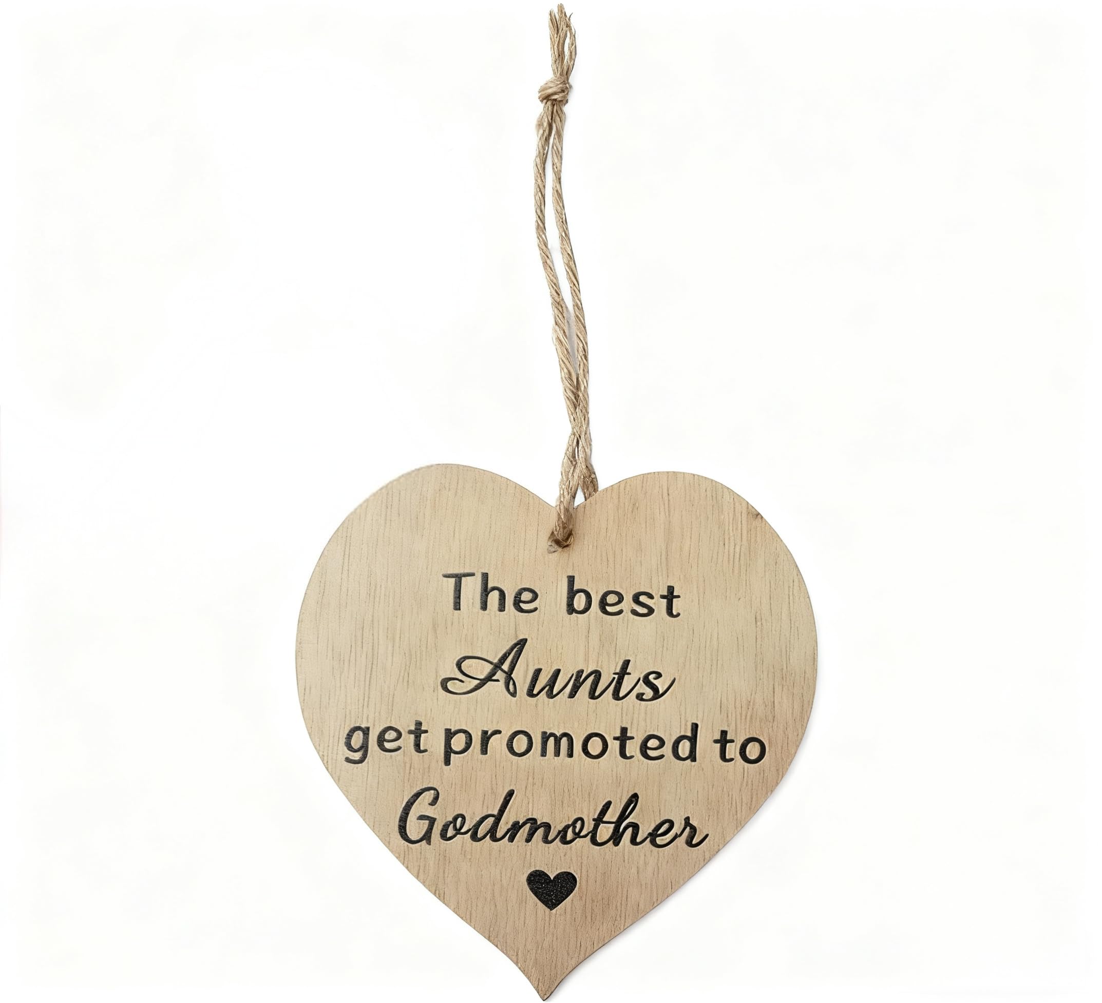 Dwuent Wood Will You Be My Godmother, Godmother Proposal, Godparent Proposal Heart Plaque - Christening Gift, 10X10cm En Plaque, Goddaughter Godson Keepsake