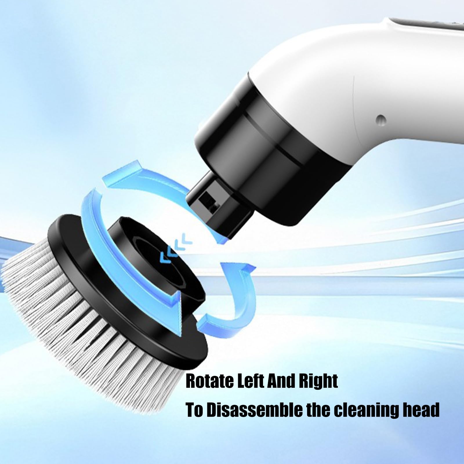Brosse à récurer avec poignée télescopique, 9 têtes de récurage pour mur de douche et poêle, entretien de routine