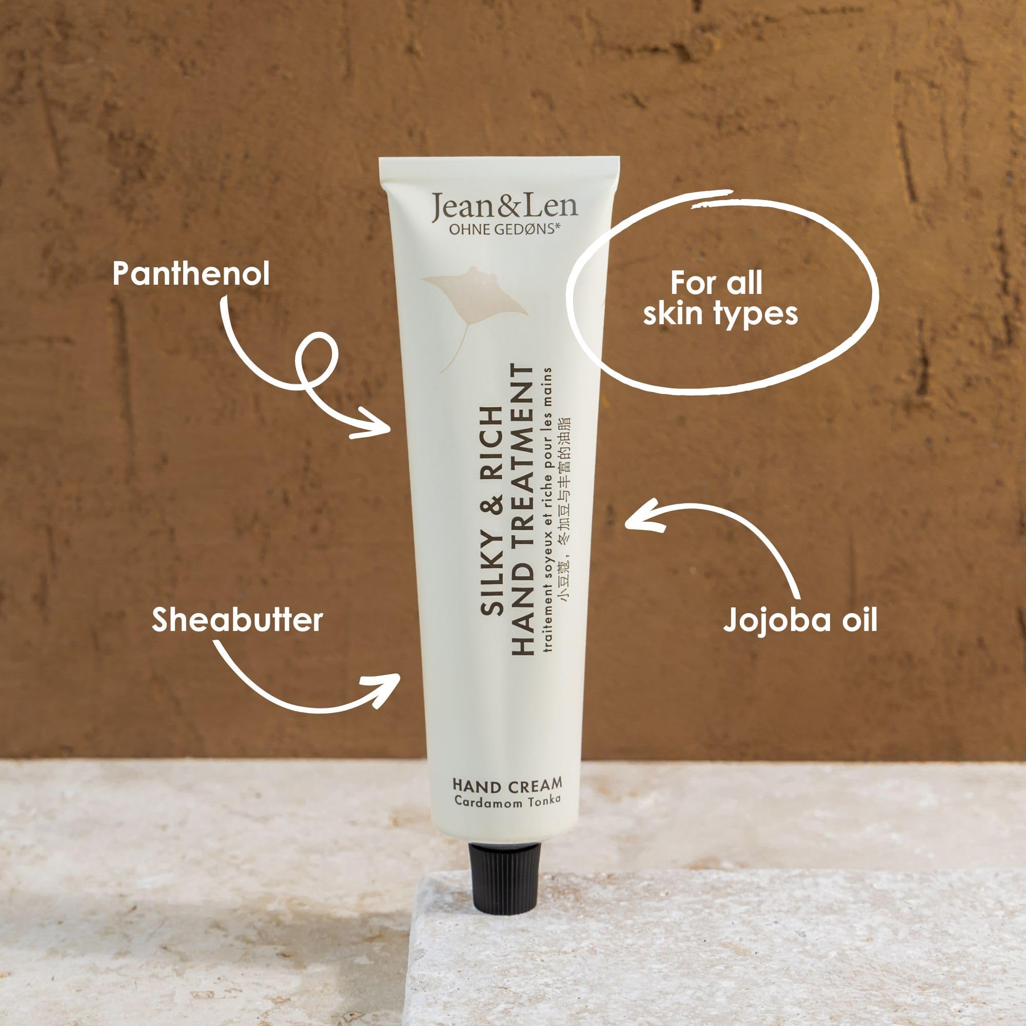 Jean & Len Silky & Rich Treatment Cardamom & Tonka, 100% recyclable aluminum tube (without lid), rich hand cream - Image 3