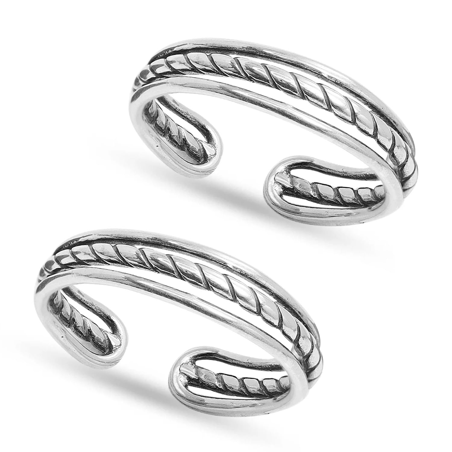 truesilver acpl 925 Sterling Silver Hypoallergenic Open Adjustable Toe Rings for Women Online-picture-35