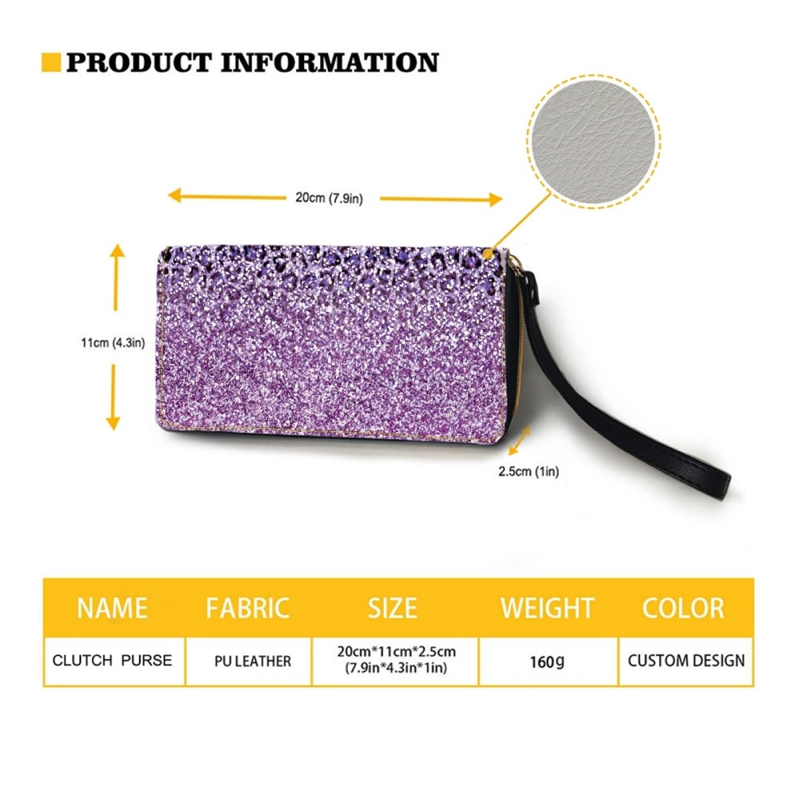 Portafoglio Donna Portamonete Porta Carte di Credito Donna Uomo Wallet | Portafogli con Zip e Cinturino da Polso Leggero Durabile Portatile,Impermeabile Cuoio,Modello Viola 11x20cm/2 Unità
