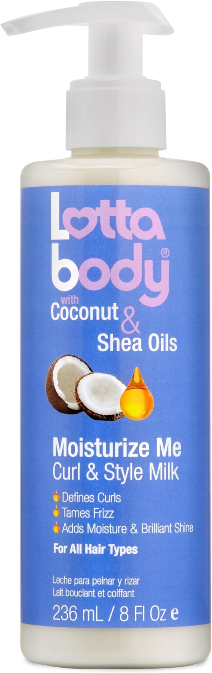 Moisturize Me Curl & Style Milk with Coconut & Shea Oils, 8 fl oz (236 ml), Lottabody