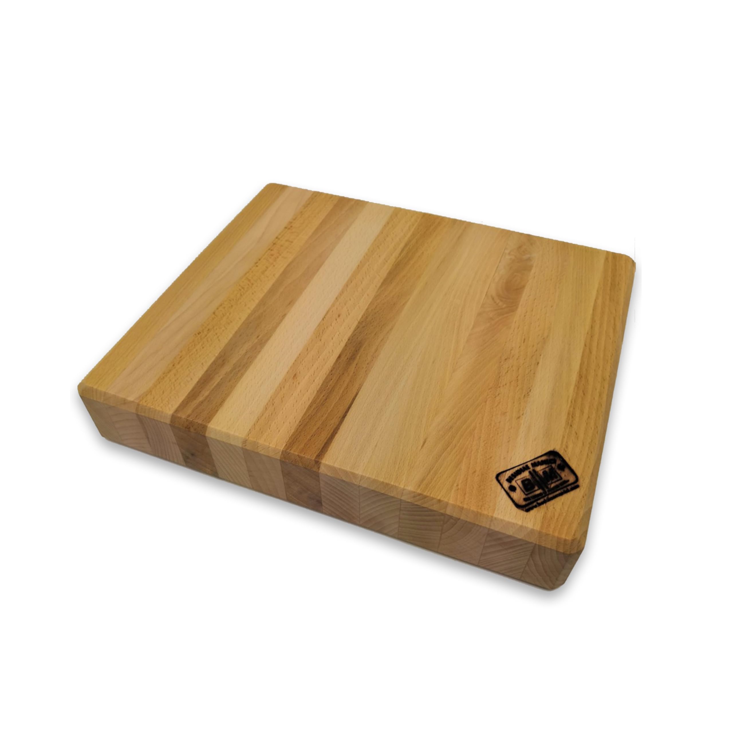 Planche à découper mini souche hêtre massif stable qui ne glisse pas pour restaurant