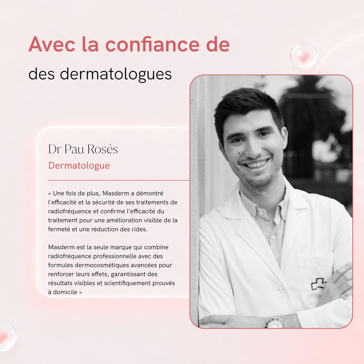 MASDERM Appareil de massage facial électrique 7 en 1 pour visage et corps Hifu - Haute fréquence esthétique - Indiba - Traitement