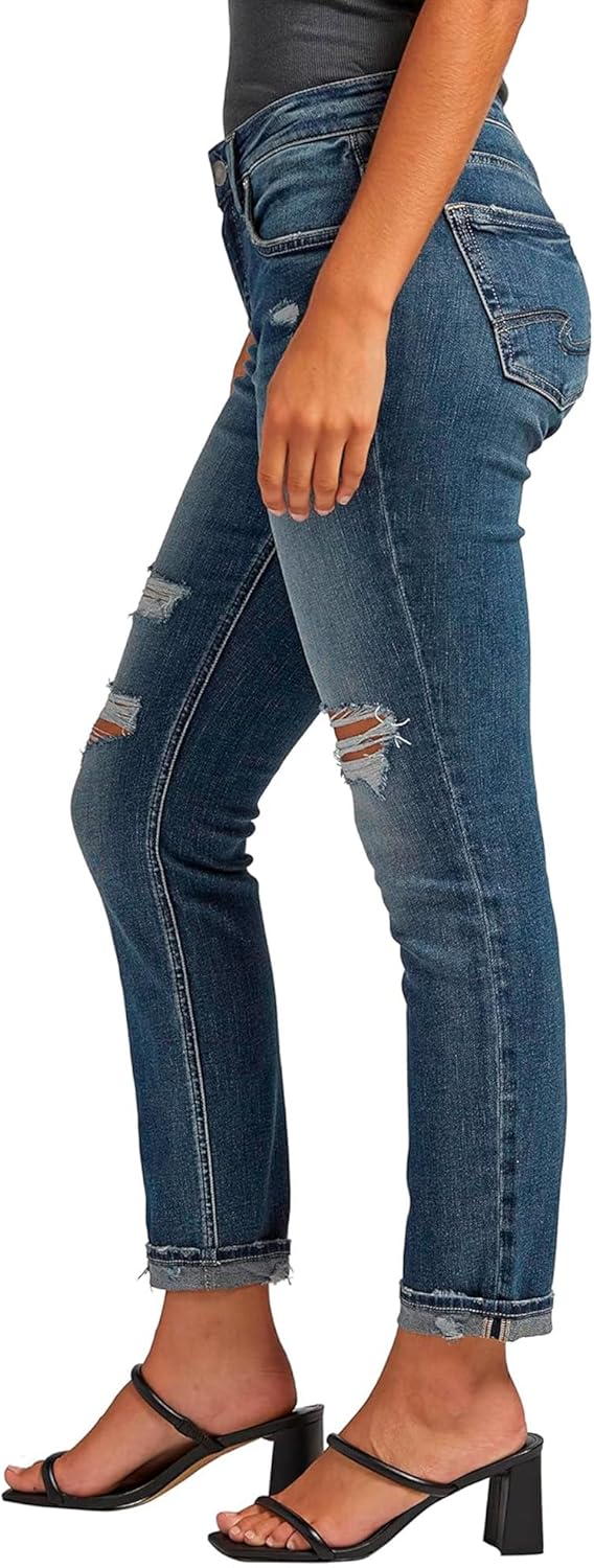 Silver Jeans-Womens Sam Relaxed Boyfriend Fit Jean