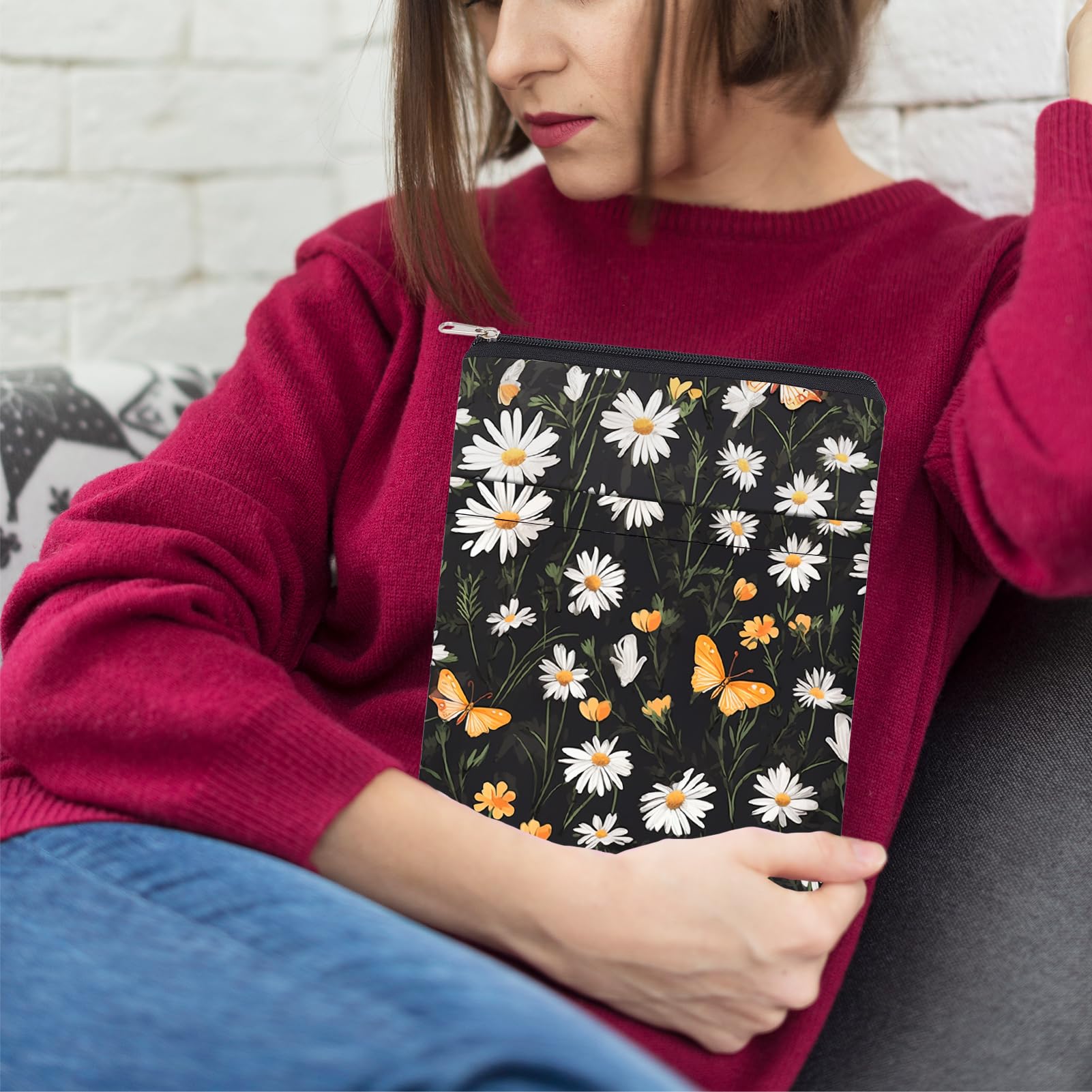 NICENEEDED Book Sleeve with Butterfly Sunflower Design - Image 2