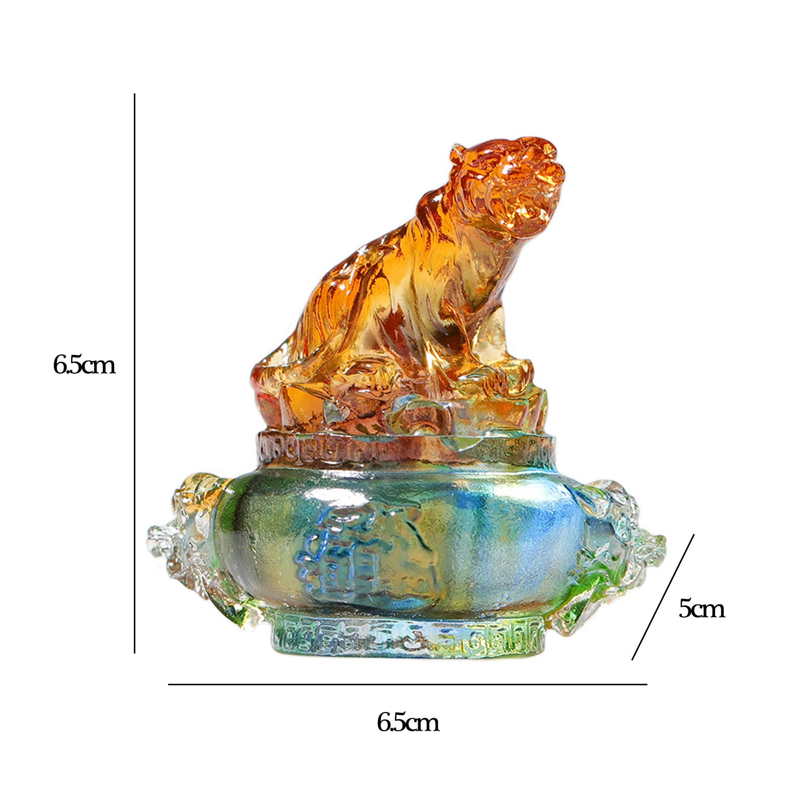 RLKHXBS Tabletop Chińskie 12 figurki statua dekoracyjna, szklana dwanaście dekoracji zwierząt pełna zestaw ozdób, męską maskotkę figurową Dekorację Dekorację, świnia