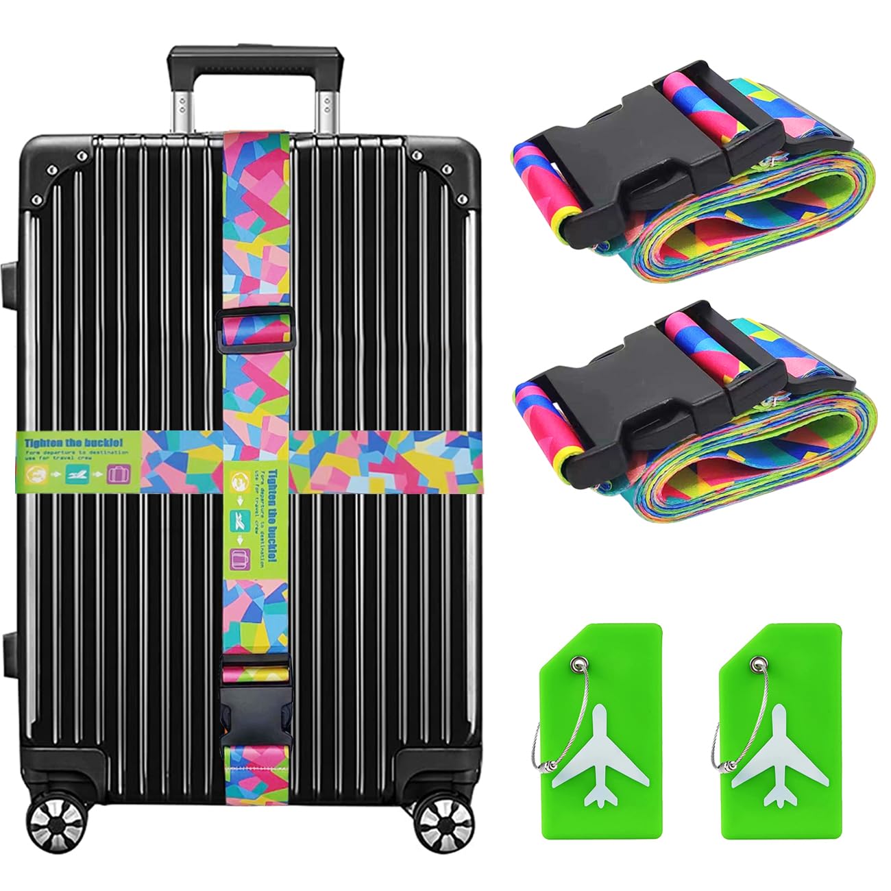 Luggage Straps Tsa Approved Veki Cross Luggage Straps Set TSA
